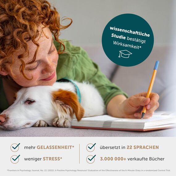 6-Minuten® Tagebuch für Erwachsene 2026 (Das Original) – Mehr Achtsamkeit, Resilienz & Selbstliebe – Dankbarkeitstagebuch, Journal Buch – Achtsamkeitstagebuch in 22 Sprachen übersetzt