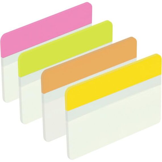 Post-it Haftstreifen Index Strong 686-PLOY – Haftnotizen im breiten Format 38 x 50,8 mm mit extra starker Klebkraft – 4 Haftstreifen Blöcke à 6 Blatt in 4 Farben im praktischen Etui
