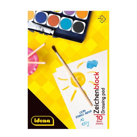Zeichenblock A2, 120 g/m², 10 Blatt, FSC-Mix, Idena