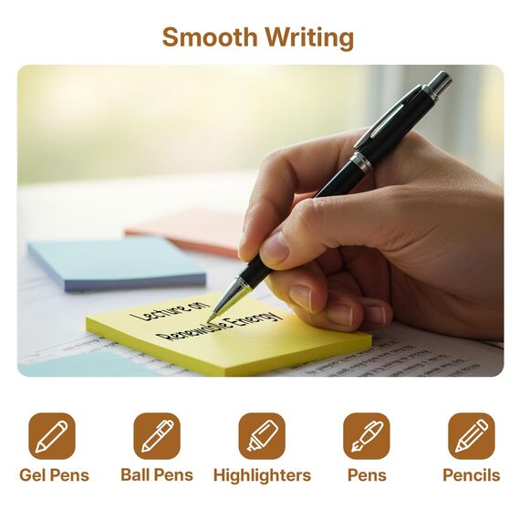 OWLKELA 800 Stück Haftnotizen (75x75mm), 8 Farben à 100 Blatt Klebezettel, Haftnotizzettel zum Markieren und Hervorheben, Sticky Notes für Büro, Schule, Studium und Zuhause