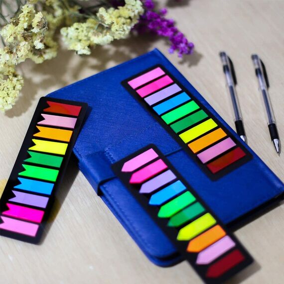 OWLKELA Haftstreifen 1420 Stück, Klebezettel,Pfeilflaggen-Tabs selbstklebend, Haftnotizen zum Markieren und Hervorheben von Seiten [3 Designs, 10 Farben] Schreibbar, Repositionierbar