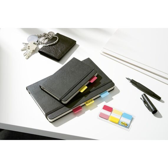 Post-it Haftstreifen Index Strong 686-PLOY – Haftnotizen im breiten Format 38 x 50,8 mm mit extra starker Klebkraft – 4 Haftstreifen Blöcke à 6 Blatt in 4 Farben im praktischen Etui