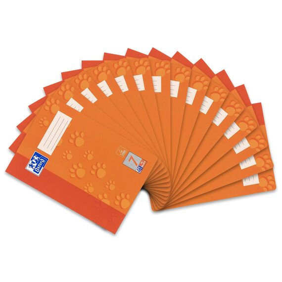 Oxford Schulheft A4, 16 Blatt, Lineatur 7, kariert, 15 Stück