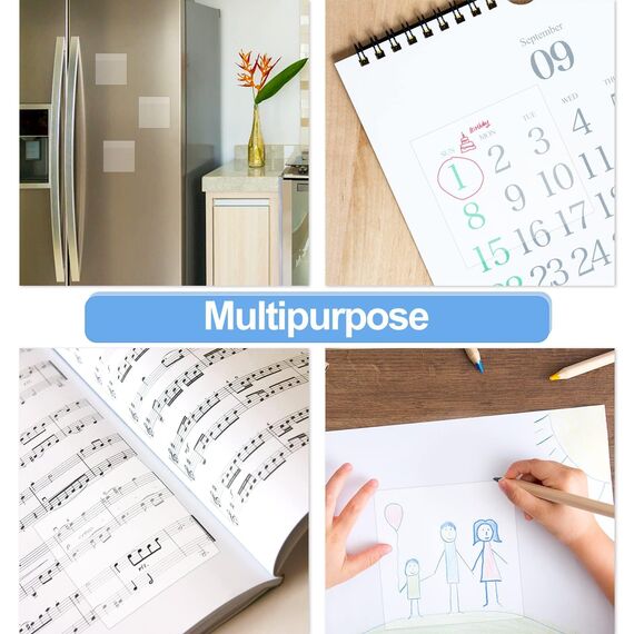 Hanyousheng 500PCS Transparente Haftnotizen, 4 Größen Transparent Sticky Notes, Durchsichtige Klebezettel, Wasserfest und Wiederbeschreibbar Clear Sticky Notes für Büros, Haushalte und Studenten