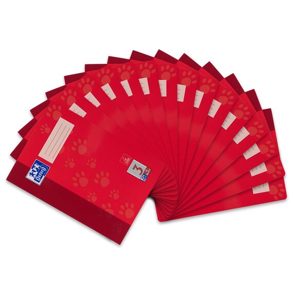 Oxford Schulheft A4, 16 Blatt, Lineatur 3, liniert, 15 Stück