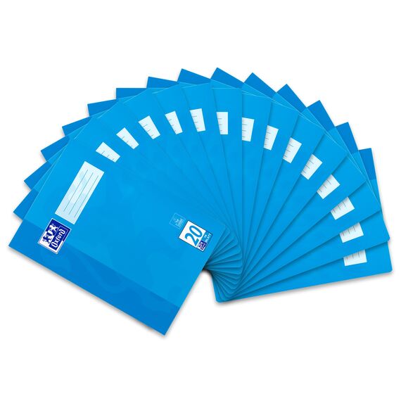 Oxford Schulheft A4, 16 Blatt, Lineatur 20, blanko, 15 Stück