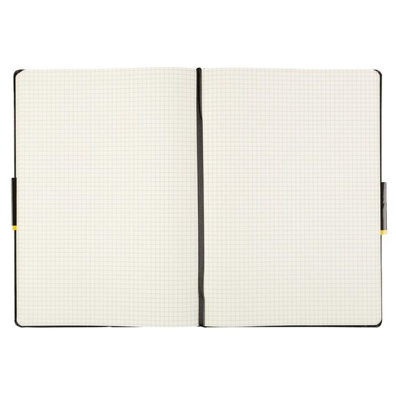 Idena 209280 - Notizbuch DIN A4, 192 Seiten, 80 g/m², kariert, schwarz (DIN A4 | 1 Stück, kariert)