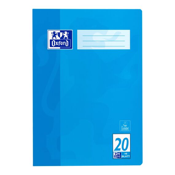 Oxford Schulheft A4, 16 Blatt, Lineatur 20, blanko, 15 Stück