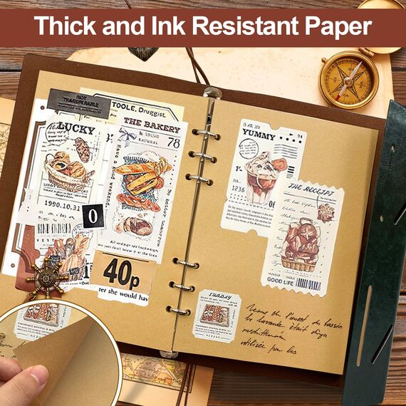 Joy & Inspiration PU Leder Notizbuch A5 Grün Tagebuch Nachfüllbares Tagebuch Retro Reisende Vintage Notebook Für Notizen Reisen, Zeichnungen Skizzen DIY Projekte