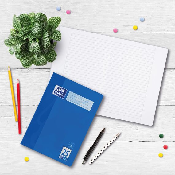 Oxford Schulheft A4, 16 Blatt, Lineatur 25, liniert, 15 Stück