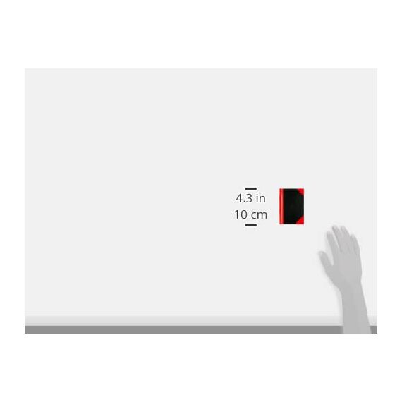 Idena 10098 - Kladde DIN A7, 96 Blatt, 70 g/m², kariert, fester Einband, rot/schwarz, 1 Stück