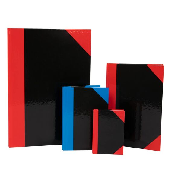 Idena 542900 - Kladde DIN A4, 96 Blätter, 70 g/m², liniert, fester Einband, blau/schwarz, 1 Stück