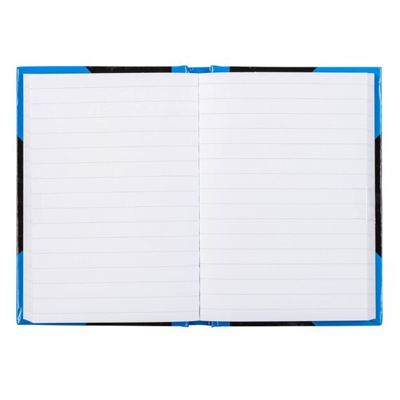 Idena 10351 - Kladde DIN A7, 96 Blatt ,70 g/m², liniert, fester Einband, blau/schwarz, 1 Stück