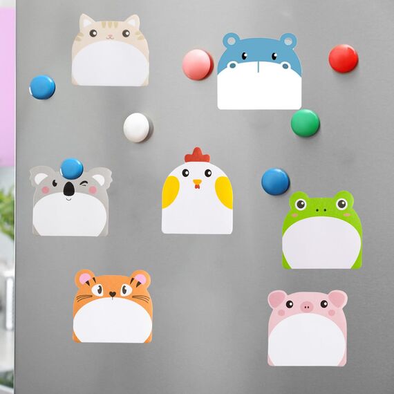 24 Paket Bunt Cartoon Tiere Haftnotizen Klebezettel, Sticky Notes, Selbstklebende Haftnotizzettel, Süße Klein Büronotizen für Büro Schule Haus, Party Kindergeburtstag Gastgeschenke