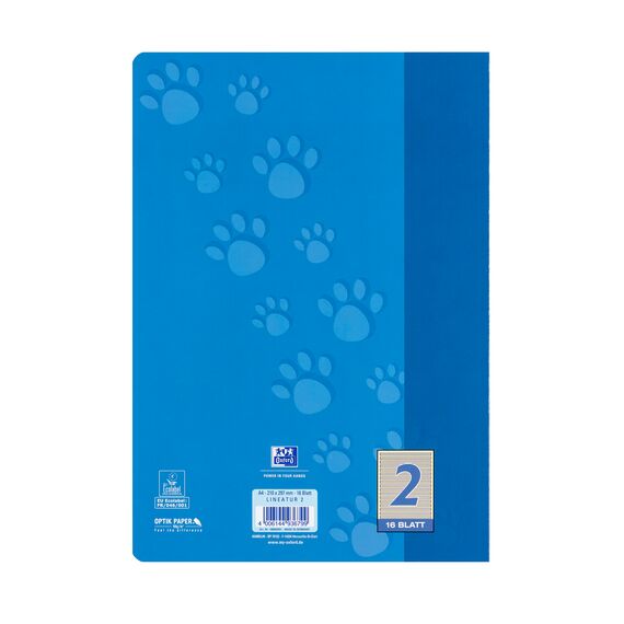 Oxford Schulheft A4, 16 Blatt, Lineatur 2, liniert, 15 Stück