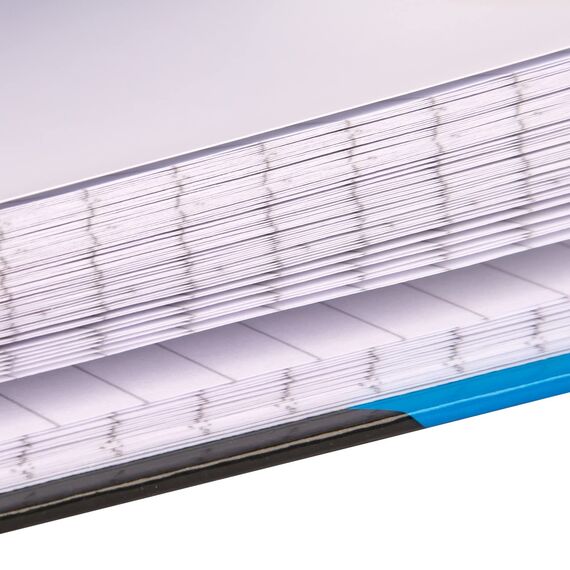 Idena 542900 - Kladde DIN A4, 96 Blätter, 70 g/m², liniert, fester Einband, blau/schwarz, 1 Stück