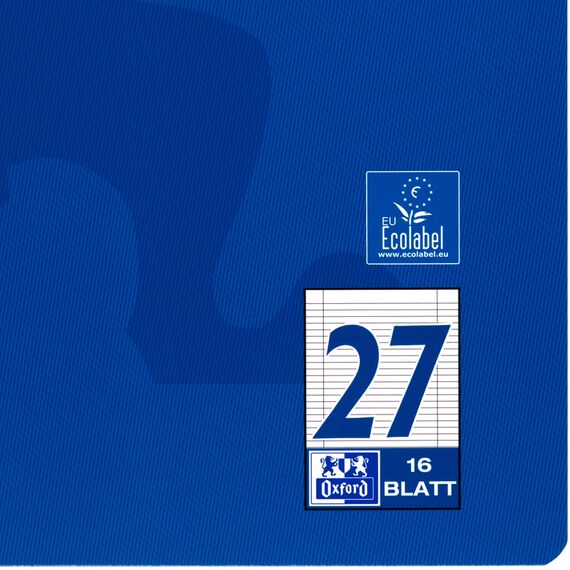 Oxford Schulheft A4, 16 Blatt, Lineatur 27, liniert, 15 Stück