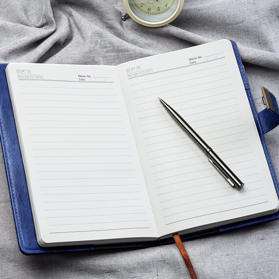 WEMATE Tagebuch mit Schloss, A5 PU Leder Journal mit Schloss 240 Seiten, Vintage Lock Journal mit Stift & Geschenkbox, abschließbares Tagebuch für Frauen & Männer, 8.6x5.8in (Blau)