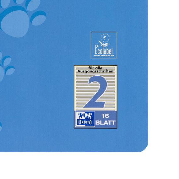 Oxford Schulheft A4, 16 Blatt, Lineatur 2, liniert, 15 Stück