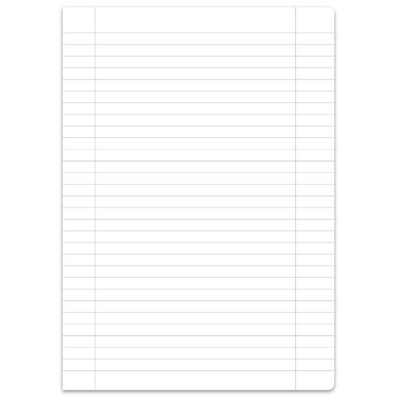 Staufen Green Heft - DIN A4, Lineatur 27 (9mm liniert mit Randlinien), 16 Blatt, premiumweißes 90g/m² Recyclingpapier, runde Ecken verhindern „Eselsohren“, 1 Stück