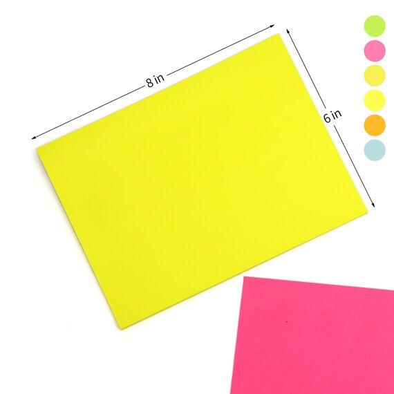 6 X 8 in Creative Extra Large Sticky Giant Pads, 6 brillante Farben sortiert, 203 mm x 152 mm, 50 Blatt/Pad, 6 Blöcke für Entwürfe, Präsentationen, Workshops, selbstklebende Organisationsmittel