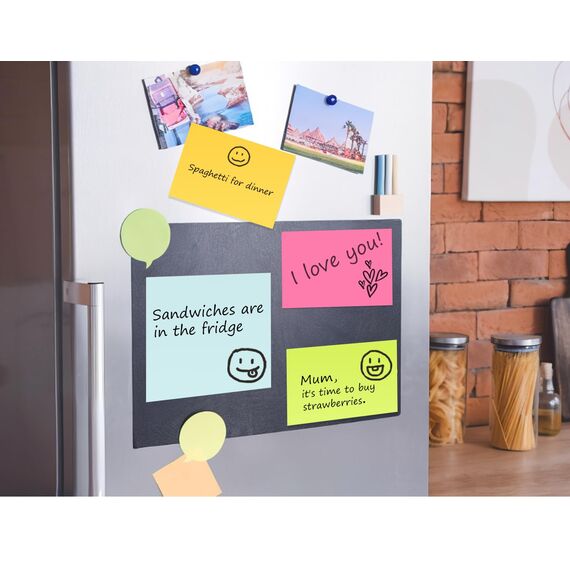 6 X 8 in Creative Extra Large Sticky Giant Pads, 6 brillante Farben sortiert, 203 mm x 152 mm, 50 Blatt/Pad, 6 Blöcke für Entwürfe, Präsentationen, Workshops, selbstklebende Organisationsmittel