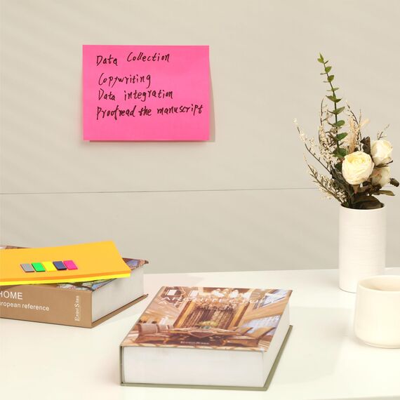 6 X 8 in Creative Extra Large Sticky Giant Pads, 6 brillante Farben sortiert, 203 mm x 152 mm, 50 Blatt/Pad, 6 Blöcke für Entwürfe, Präsentationen, Workshops, selbstklebende Organisationsmittel