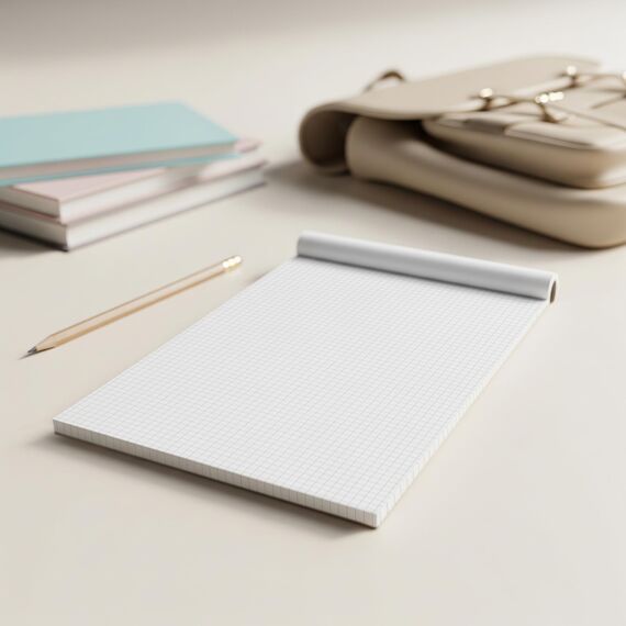 Notizblock A5 kariert 5er Pack 50 Blatt je Block 80 g/m² Offset weiß