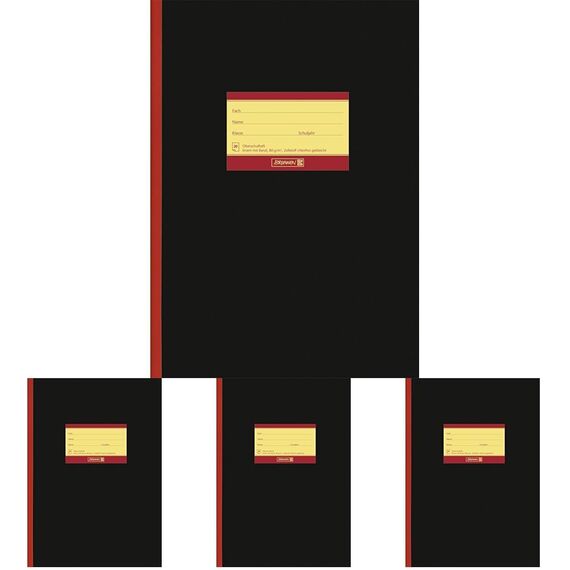 Brunnen 1044625 Oberschulheft A4 (20 Blatt, liniert, mit Rand, Lineatur 25) (Packung mit 4)