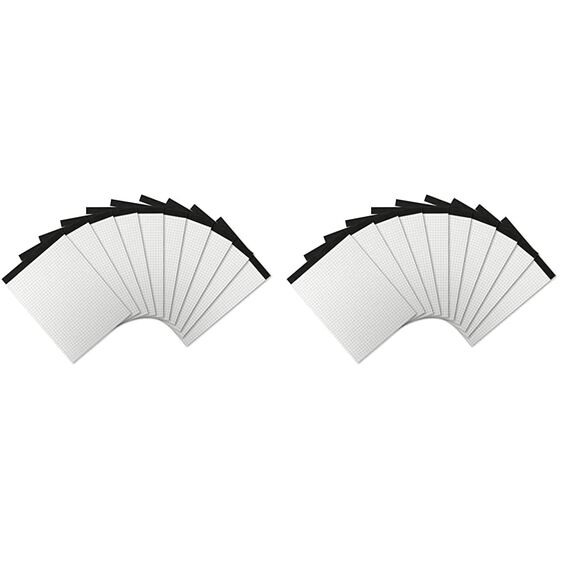 LANDRÉ Notiz-Block ohne Deckblatt A5 kariert, 50 Blatt, 70 g/m², 10 Stück (Packung mit 2)