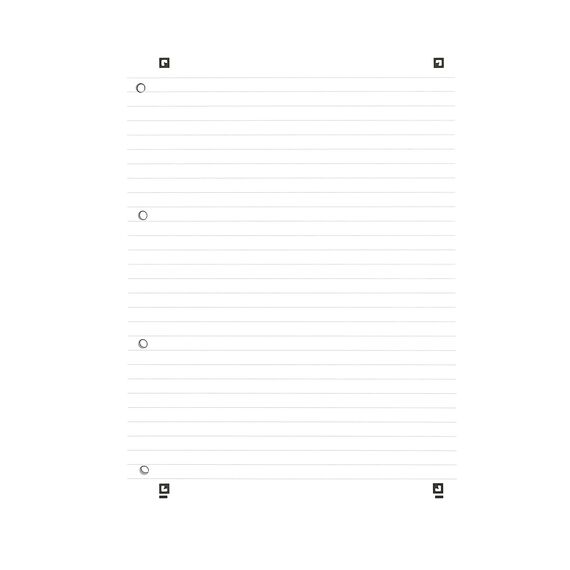 Oxford Ringbucheinlagen A4 liniert, Lineatur 21 ohne Rand, 50 Blatt