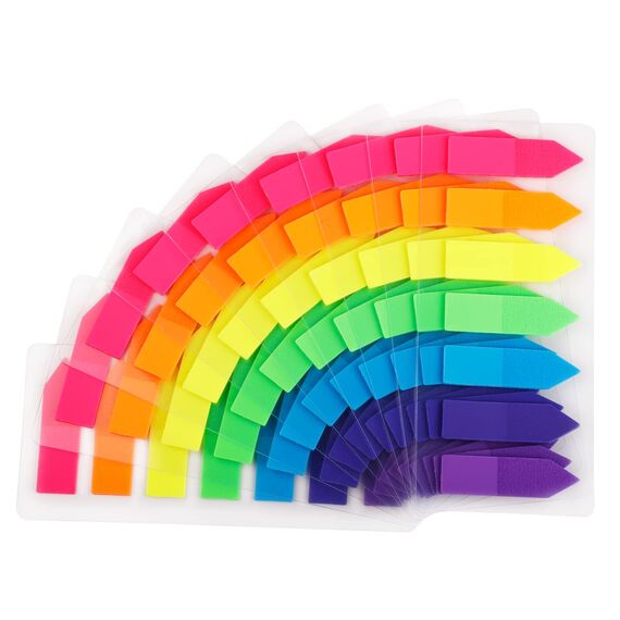 1260 Stücke Haftnotizen Tabs Klebezettel Klebemarkierungen Fahnen Haftstreifen Haftmarker Beschreibbare Etiketten Für Seitenmarkierung (C-1260 Stücke - Pfeile)