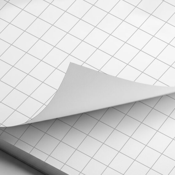 Notizblöcke DIN A5 kariert, 10er Pack, 50 Blatt je Block, 80 g/m² Offset weiß, notizblock24