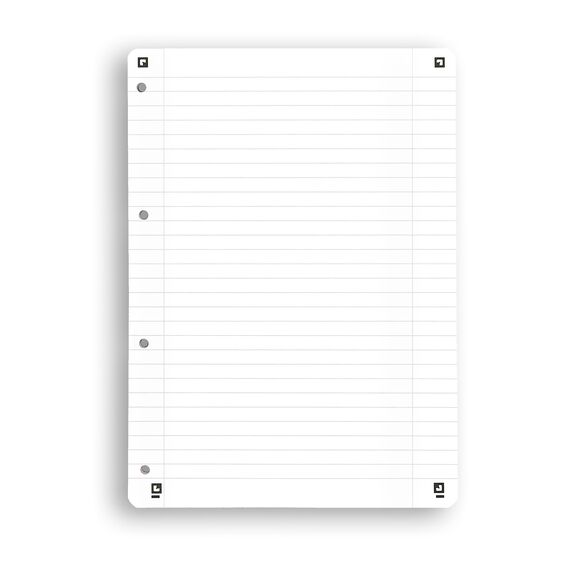 Oxford Ringbucheinlagen A4 liniert mit Doppelrand, Lineatur 27, 50 Blatt