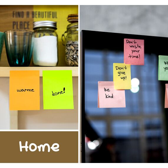 12 Stück Farbige Haftnotizen - 50 x 38mm Sticky Notes, Selbstklebende Haftnotizzettel Klebezettel bunt zettel farbig Notizblöcke für Büro Haus, 1200 Blatt insgesamt, 12 Farben