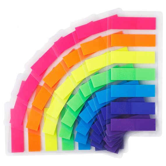 CYWVYNYT 980 Stücke Haftstreifen Haftmarker Film Textstreifen Klebezettel Klebemarkierungen Kleine Fahnen Haftnotizen Tabs haftnotizen klein Beschreibbare Etiketten für Seitenmarkierung