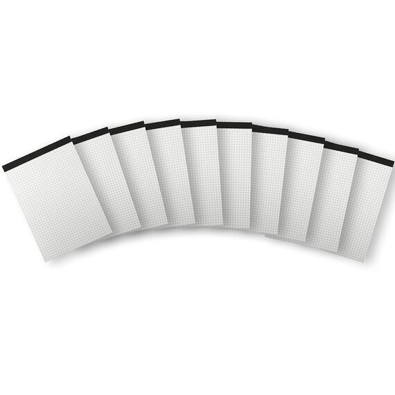 LANDRÉ Notiz-Block ohne Deckblatt A5 kariert, 50 Blatt, 70 g/m², 10 Stück (Packung mit 2)