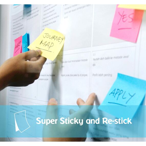 12 Stück Farbige Haftnotizen - 50 x 38mm Sticky Notes, Selbstklebende Haftnotizzettel Klebezettel bunt zettel farbig Notizblöcke für Büro Haus, 1200 Blatt insgesamt, 12 Farben