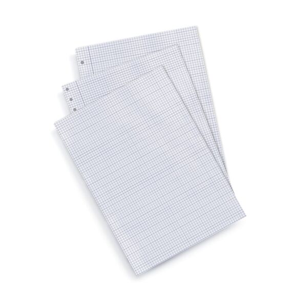 Miquelrius – Nachfüllblock, 100 karierte Blätter 4x4 mm ohne Rand und ohne Lochung, Opakes Papier 90 g/m², A4 Ersatzblätter für Ringordner, Schulbedarf für den Schulanfang