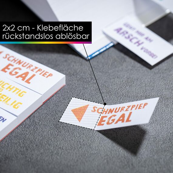 OfficeTree 600 x Haftnotizen Lustig für Studenten - 12 Lustige Sprüche - Klebezettel Lustig Büro Gadgets - Lustige Haftnotizen für die Linke & Rechte Buchseite - Lustige Sprüche Büro