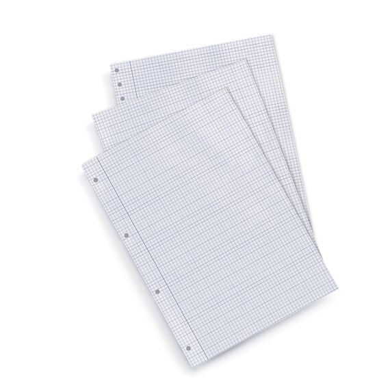 Miquelrius – Nachfüllblock, 300 karierte Blätter 4x4 mm, Undurchsichtiges Papier 90 g/m², A4-Nachfüllblätter gelocht für Ringbücher oder Ordner, Schulmaterial – ideal für den Schulanfang