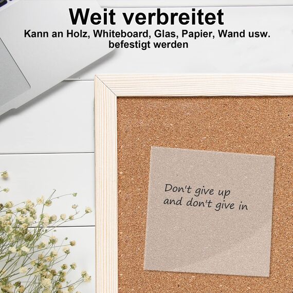 150 Blätter Transparente Haftnotizen, Wasserdichte Selbstklebendes Sticky Notes, Wiederbeschreibbare Notizzettel für Schule/Büro/Hause, Tolles Büromaterial für Studenten und Mitarbeiter (75x75 mm)