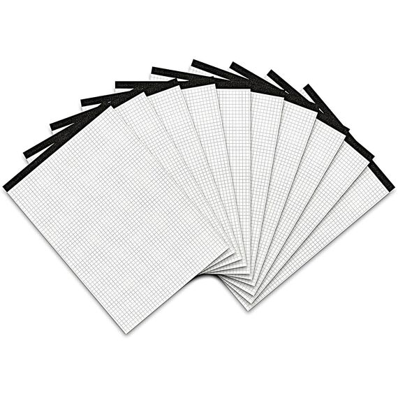 Landré Notiz-Block ohne Deckblatt A4 kariert, 50 Blatt, 70 g/m², 10 Stück