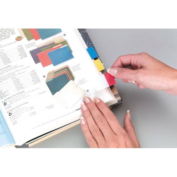 Post-it Index Strong Ablagetabs, Mini - 40 Haftstreifen 15.8 mm x 38.1 mm - Farben: Grün, Rot, Gelb, Blau - Extrastarke Haftstreifen für Dokumente und Informationen