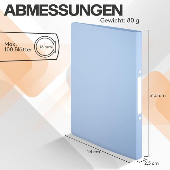 ACROPAQ - 12 x Ringbuch A4 - Mit 2 Ringen, Mit Rückenetiketten, Rückenbreite 2,5 cm, Wind, Natur Farbkollektion - Ringhefter, Ringordner, Ordner A4 Schmal, Ringmappe A4, Schulordner