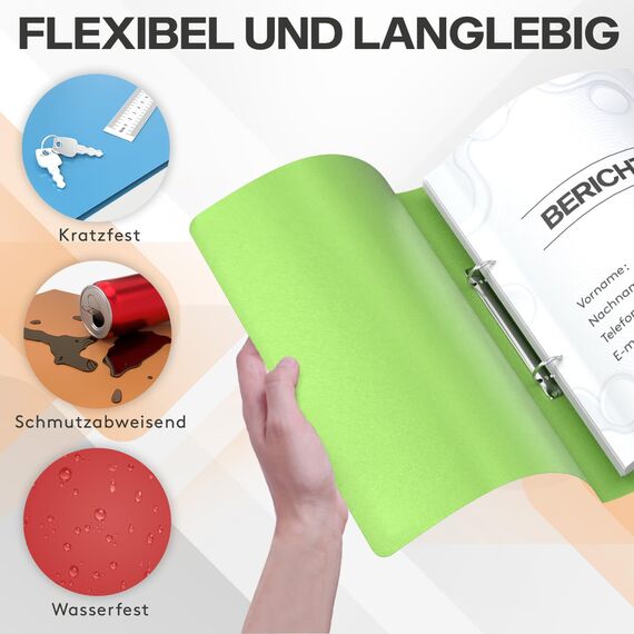 ACROPAQ - 12 x Ringbuch A4 - Mit 2 Ringen, Mit Rückenetiketten, Rückenbreite 3,5 cm, Farbbogen, Natur Farbkollektion - Ringhefter, Ringordner, Ordner A4 Schmal, Ringmappe A4, Schulordner