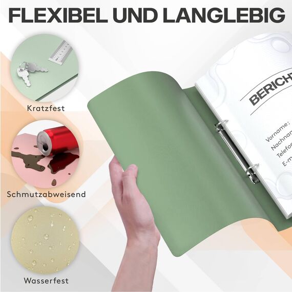 ACROPAQ - 8 x Ringbuch A4 - Mit 2 Ringen, Mit Rückenetiketten, Rückenbreite 3,5 cm, Erde, Natur Farbkollektion - Ringhefter, Ringordner, Ordner A4 Schmal, Ringmappe A4, Schulordner