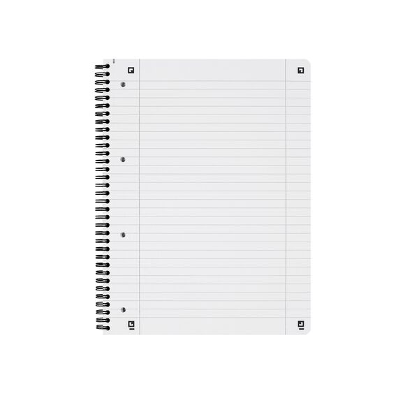 Oxford TOUCH A4+ Collegeblock, 80 Blatt, OPTIK PAPER+®, Doppelspirale, Mikroperforation, scribzee kompatibel (koralle | liniert)