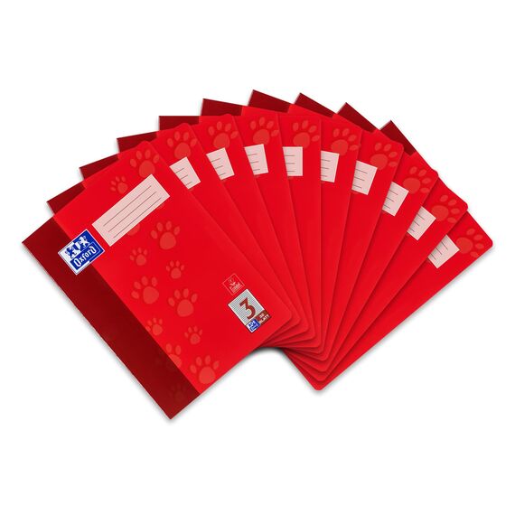 Oxford Schulheft A4, 32 Blatt, Lineatur 3, liniert, 10 Stück