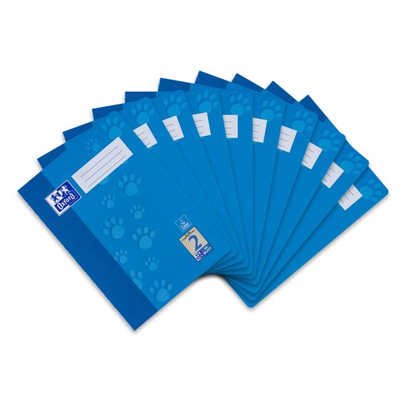 Oxford Schulheft A4, 32 Blatt, Lineatur 2, liniert, 10 Stück